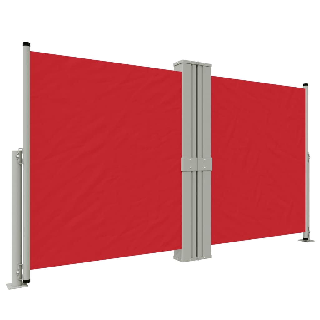 Retractable Side Awning Red 140x1200 cm