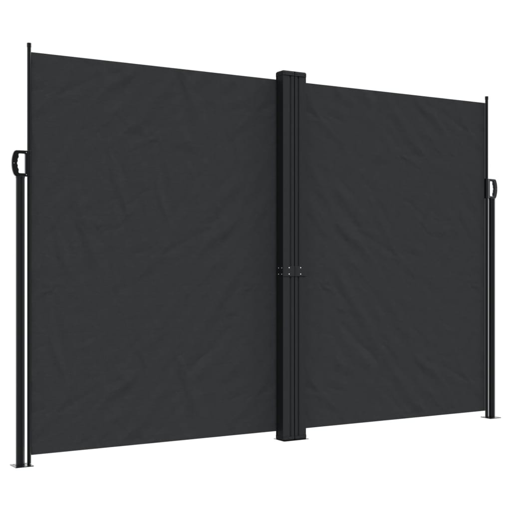 Retractable Side Awning Black 220x1200 cm