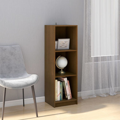 Book Cabinet/Room Divider Honey Brown Solid Pinewood