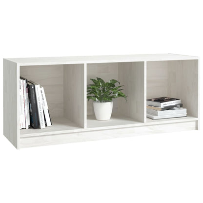 TV Cabinet White 104x33x41 cm Solid Pinewood