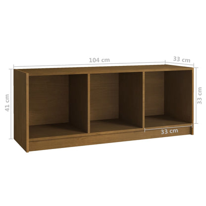 TV Cabinet Honey Brown 104x33x41 cm Solid Pinewood