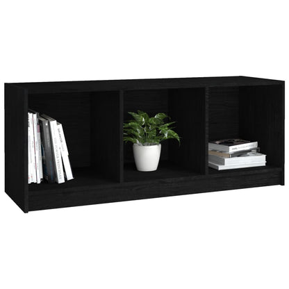 TV Cabinet Black 104x33x41 cm Solid Pinewood