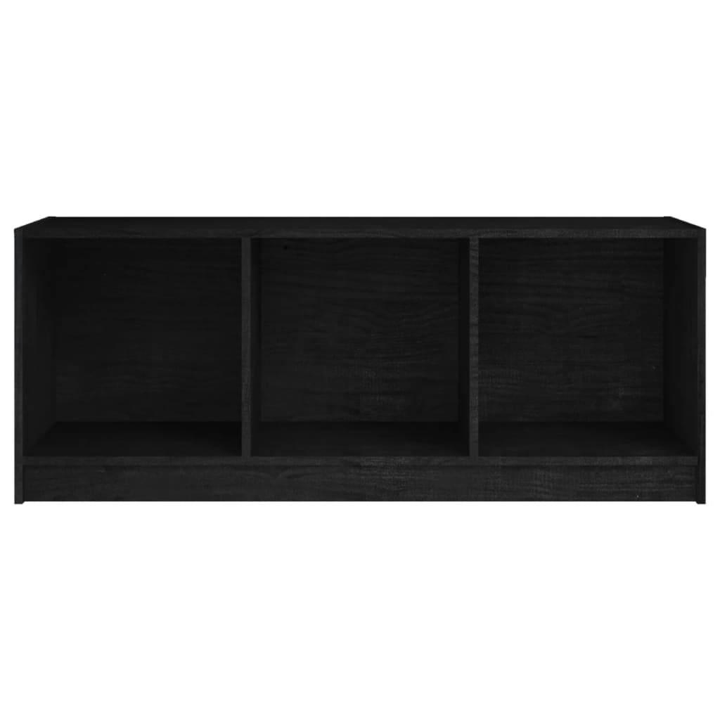 TV Cabinet Black 104x33x41 cm Solid Pinewood