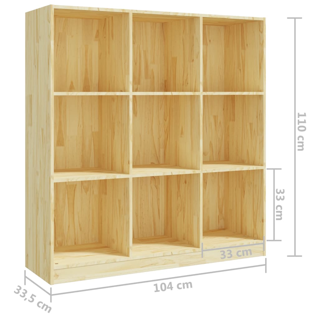 Book Cabinet/Room Divider 104x33.5x110 cm Solid Pinewood