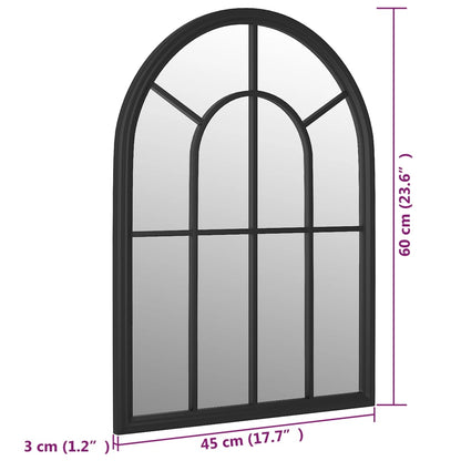 Mirror Black 60x45 cm Iron for Indoor Use