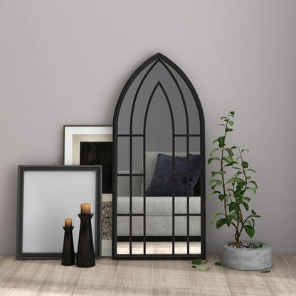 Mirror Black 100x45 cm Iron for Indoor Use