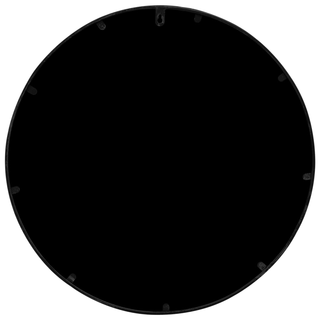 Mirror Black 40x2.5 cm Iron Round for Indoor Use