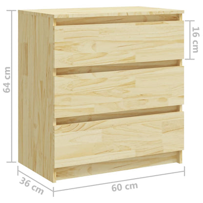 Bedside Cabinets 2 pcs 60x36x64 cm Solid Pinewood