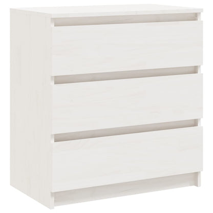 Bedside Cabinets 2 pcs White 60x36x64 cm Solid Pinewood