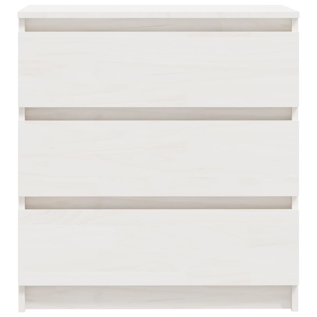 Bedside Cabinets 2 pcs White 60x36x64 cm Solid Pinewood