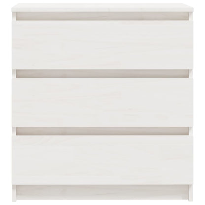 Bedside Cabinets 2 pcs White 60x36x64 cm Solid Pinewood