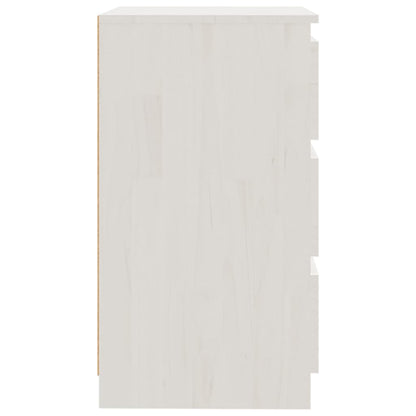 Bedside Cabinets 2 pcs White 60x36x64 cm Solid Pinewood