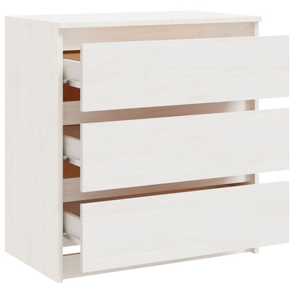 Bedside Cabinets 2 pcs White 60x36x64 cm Solid Pinewood