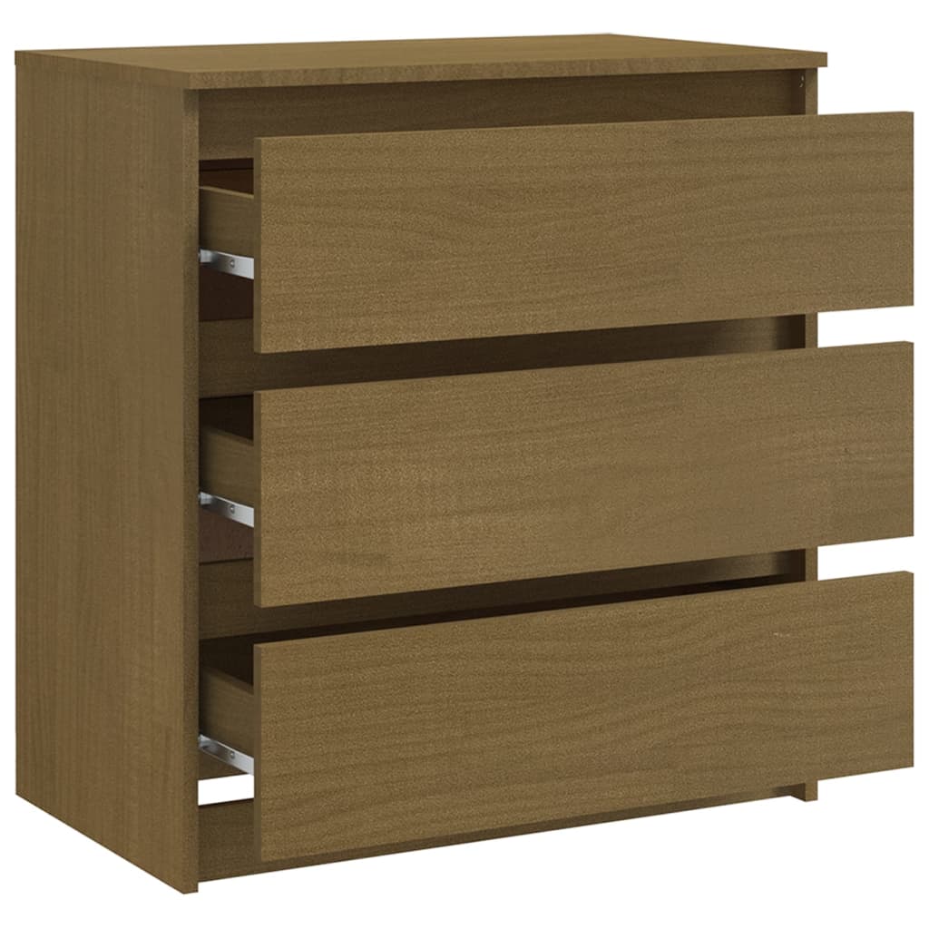 Bedside Cabinets 2 pcs Honey Brown 60x36x64 cm Solid Pinewood