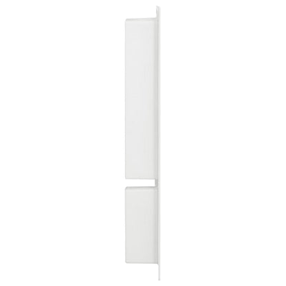 Shower Niche with 2 Compartments High Gloss White 41x69x9 cm