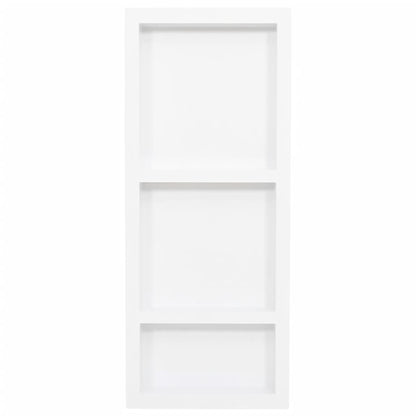 Shower Niche with 3 Compartments Matt White 41x99x9 cm