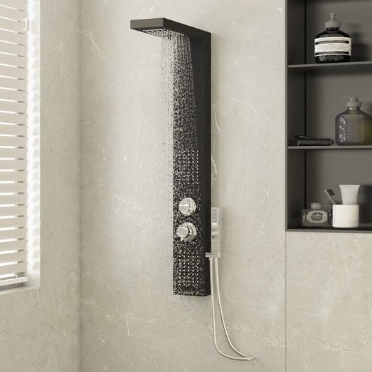 Shower Panel System Aluminium Black