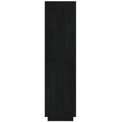 Book Cabinet/Room Divider Black 40x35x135 cm Solid Pinewood