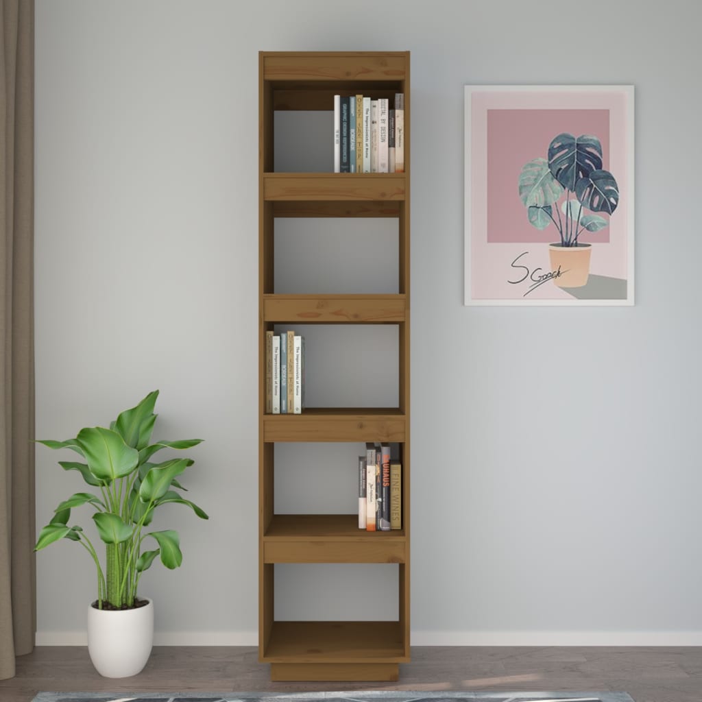 Book Cabinet/Room Divider Honey Brown 40x35x167 cm Solid Wood Pine