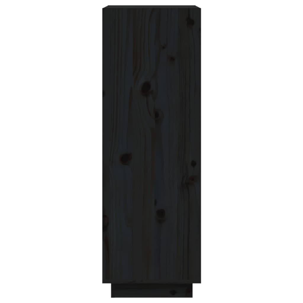 Book Cabinet/Room Divider Black 60x35x103 cm Solid Wood Pine