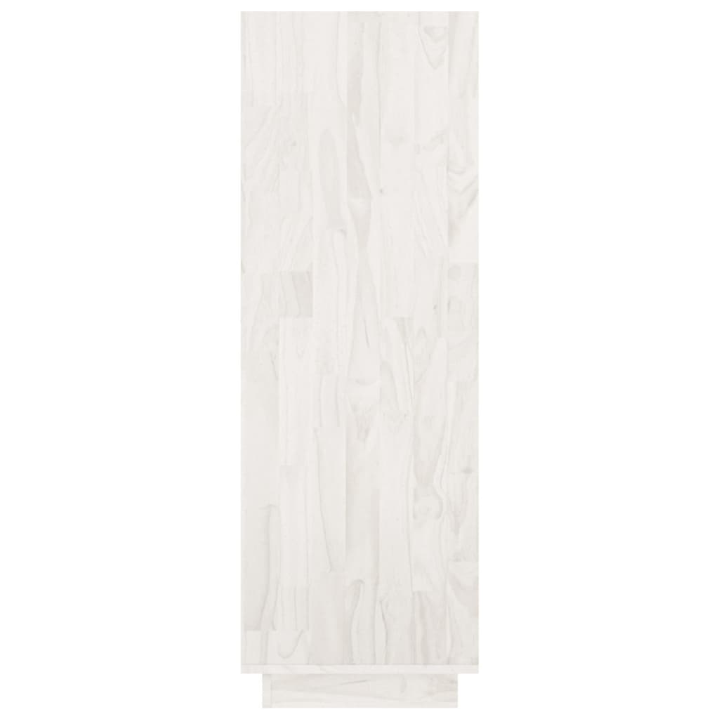 Book Cabinet/Room Divider White 80x35x103 cm Solid Pinewood