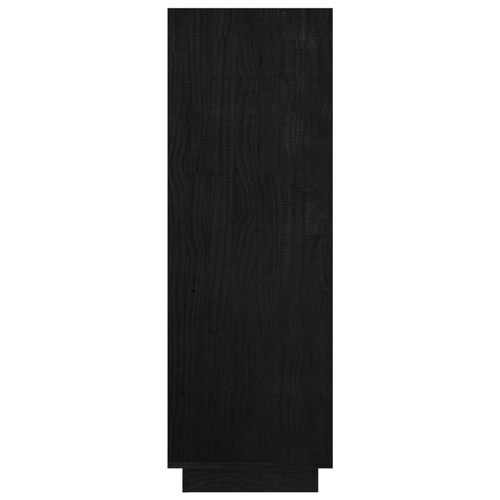 Book Cabinet/Room Divider Black 80x35x103 cm Solid Pinewood