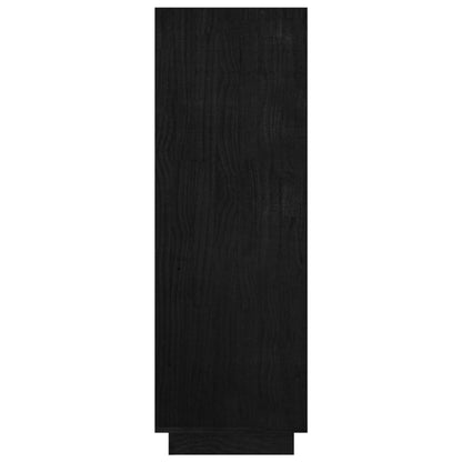 Book Cabinet/Room Divider Black 80x35x103 cm Solid Pinewood