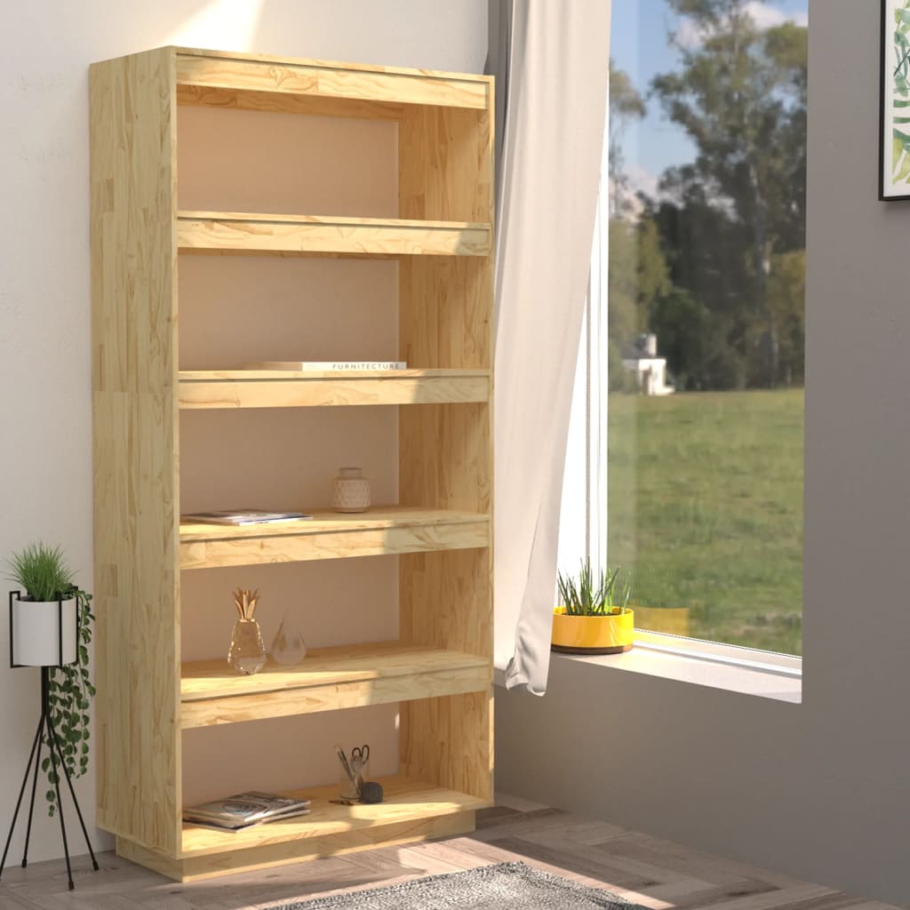 Book Cabinet/Room Divider 80x35x167 cm Solid Pinewood