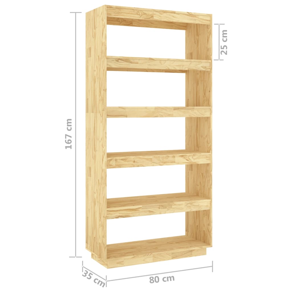 Book Cabinet/Room Divider 80x35x167 cm Solid Pinewood