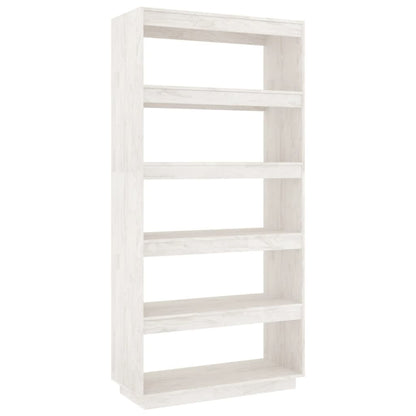 Book Cabinet/Room Divider White 80x35x167 cm Solid Pinewood