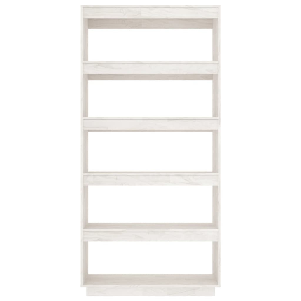 Book Cabinet/Room Divider White 80x35x167 cm Solid Pinewood