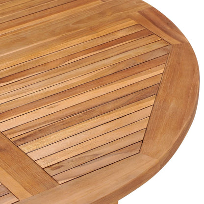 Folding Garden Dining Table Ø110x75 cm Solid Wood Teak