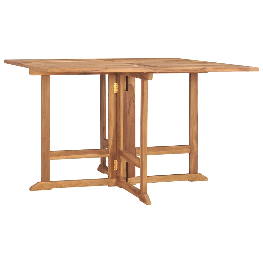 Folding Garden Dining Table 110x110x75 cm Solid Wood Teak