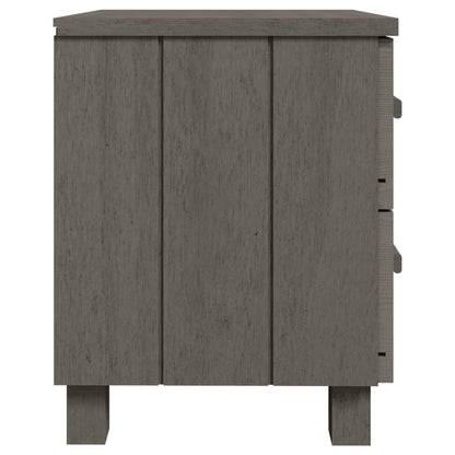 Bedside Cabinet HAMAR Light Grey 40x35x44.5 cm Solid Pinewood