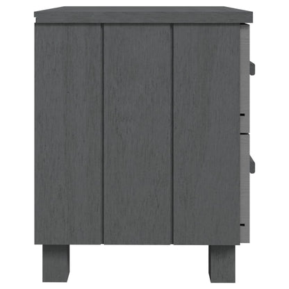Bedside Cabinets HAMAR 2 pcs Dark Grey 40x35x44.5 cm Solid Wood