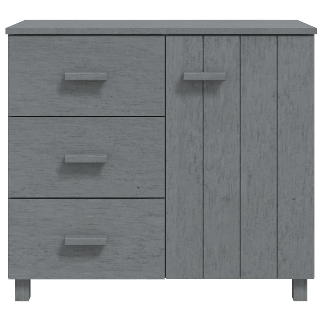 Sideboard HAMAR Dark Grey 90x40x80 cm Solid Pinewood