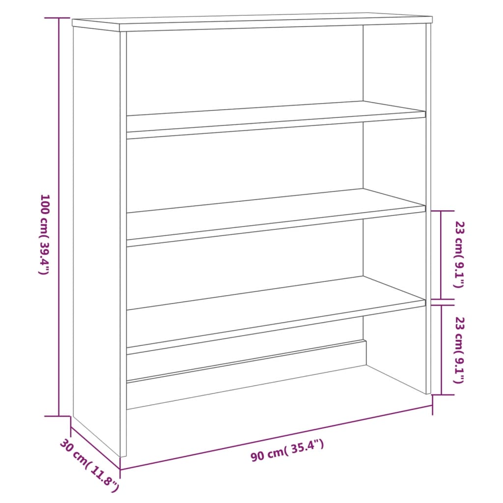 Top for Highboard HAMAR Honey Brown 90x30x100cm Solid Wood Pine