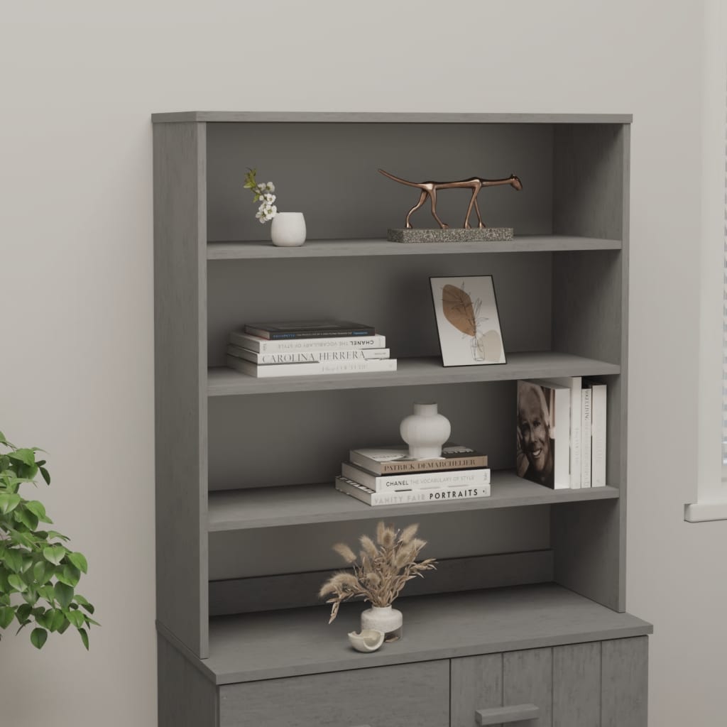 Top for Highboard HAMAR Light Grey 90x30x100cm Solid Wood Pine