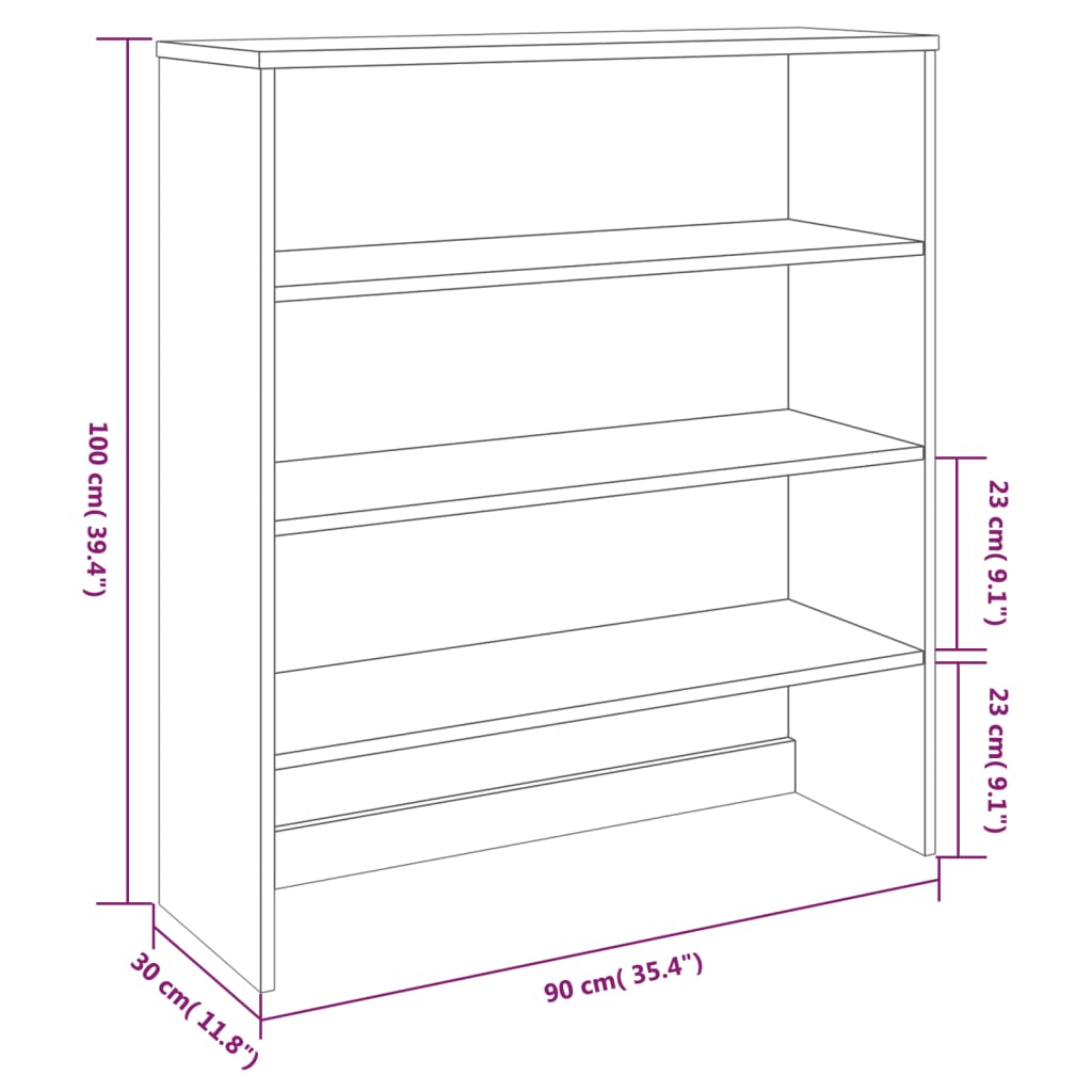 Top for Highboard HAMAR Light Grey 90x30x100cm Solid Wood Pine