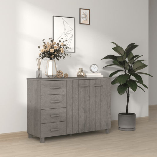 Sideboard HAMAR Light Grey 113x40x80 cm Solid Wood Pine