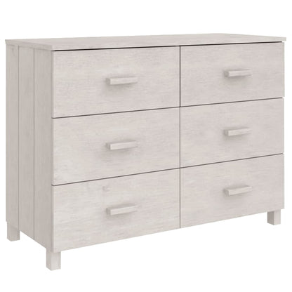 Sideboard HAMAR White 113x40x80 cm Solid Wood Pine