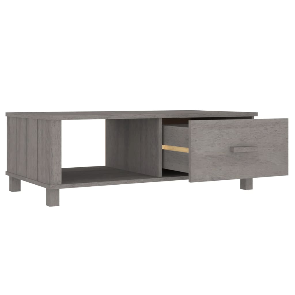 Coffee Table HAMAR Light Grey 100x55x35 cm Solid Wood Pine