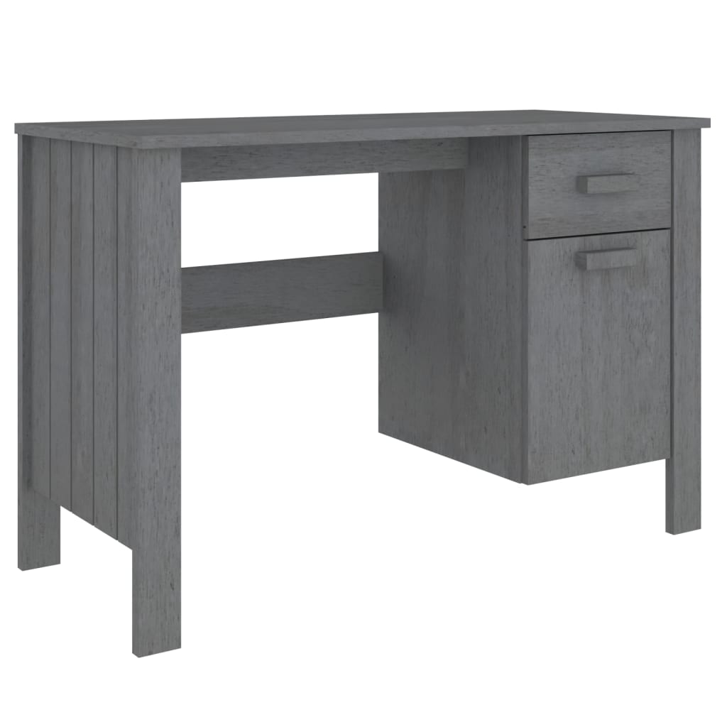 Desk HAMAR Dark Grey 113x50x75 cm Solid Wood Pine