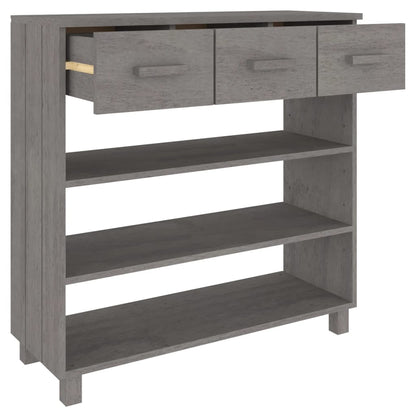 Console Table HAMAR Light Grey 90x35x90 cm Solid Wood Pine