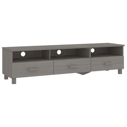 TV Cabinet HAMAR Light Grey 158x40x40 cm Solid Wood Pine