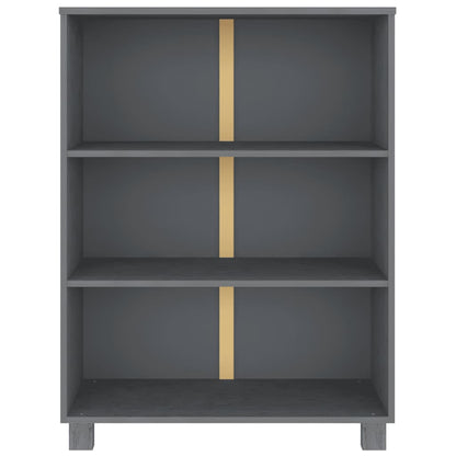 Book Cabinet HAMAR Dark Grey 85x35x112 cm Solid Wood Pine