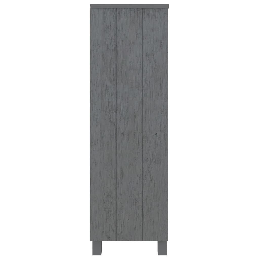 Book Cabinet HAMAR Dark Grey 85x35x112 cm Solid Wood Pine