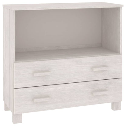 Sideboard HAMAR White 85x35x80 cm Solid Wood Pine