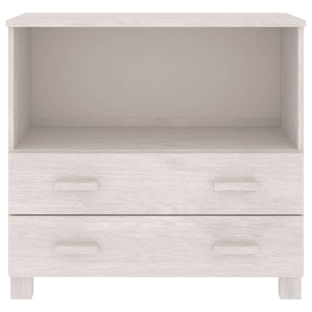 Sideboard HAMAR White 85x35x80 cm Solid Wood Pine