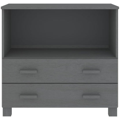 Sideboard HAMAR Dark Grey 85x35x80 cm Solid Wood Pine